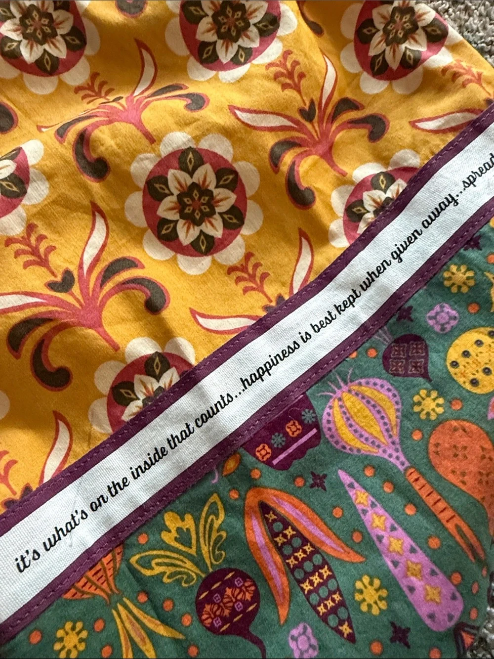 Matilda Jane Long-Sleeve Mixed-Print Dress in Blue, Pink & Mustard size 8